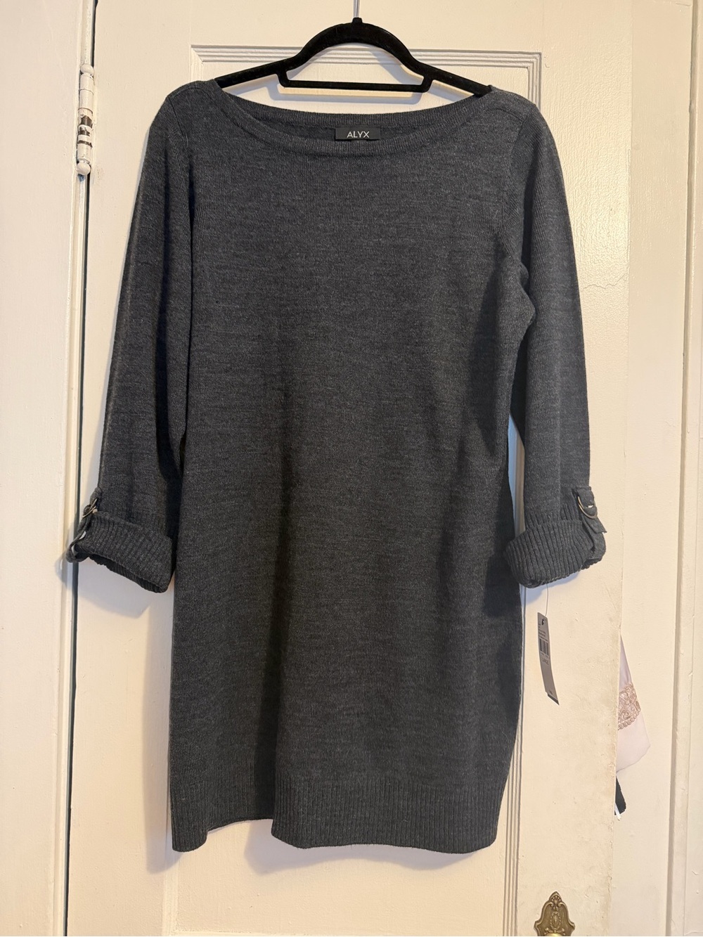ALYX Charcoal Gray Long Sleeve Knit Dress